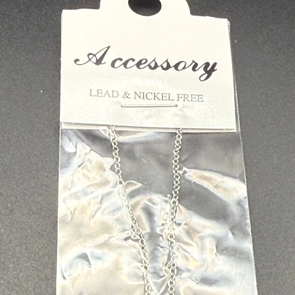 Kids Pink Smiley Face Pendant Necklace Silver Tone Chain Lead Nickel Free